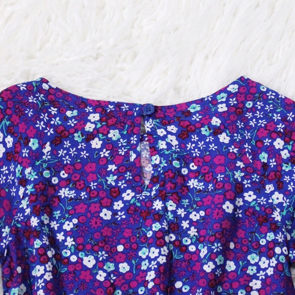 NEW Joe Fresh Purple Allover Floral Print Dress - Picture 7 of 8